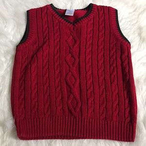 Gymboree Boys red sweater vest size 5